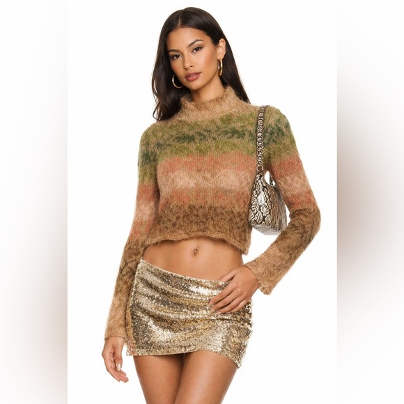 Talbots Sweaters - Vintage Talbots Mohair Blend Striped Mock Neck Sweater – Small